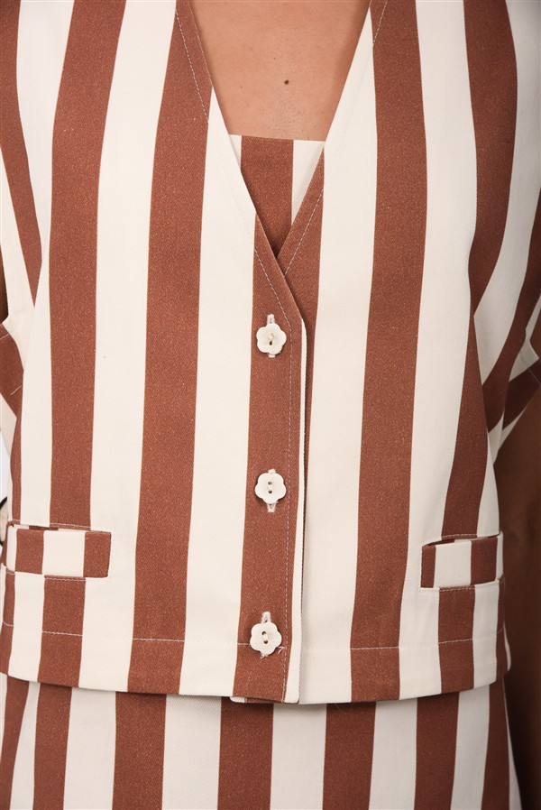 ARPYES MAUI VEST BROWN